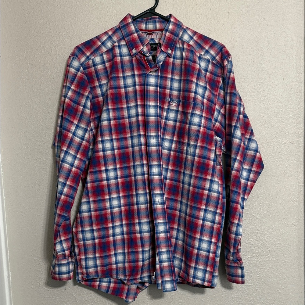 Ariat Red and Blue Plaid Shirt